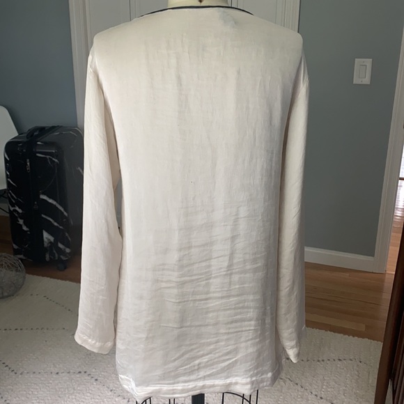 Theory Silk Pajama Style Blouse - Picture 4 of 5